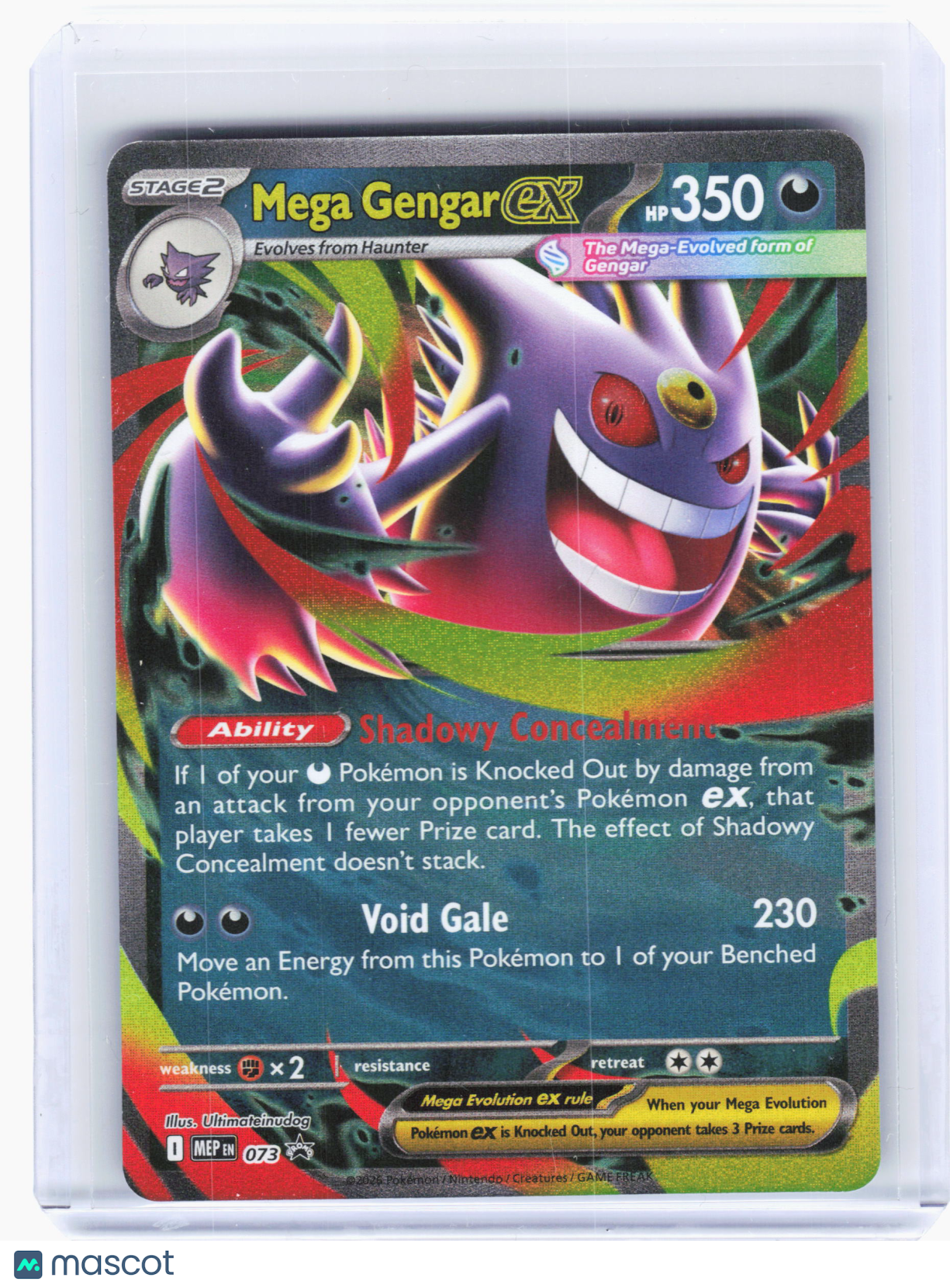 2025 Pokemon—Mega Gengar ex #073 Mega Evolution Promo—Black Star Promo Holo