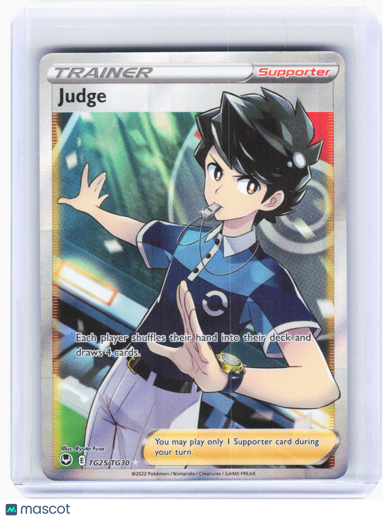 2022 Pokemon—Judge #TG25 Silver Tempest Trainer Gallery—Ultra Rare Holo