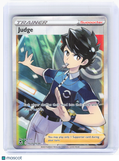 2022 Pokemon—Judge #TG25 Silver Tempest Trainer Gallery—Ultra Rare Holo