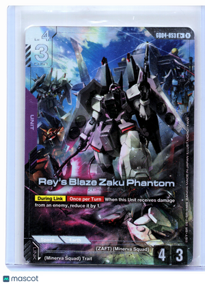 2026 Gundam Card Game—Rey's Blaze Zaku Phantom #GD04-053 Phantom Aria—Rare+ Foil