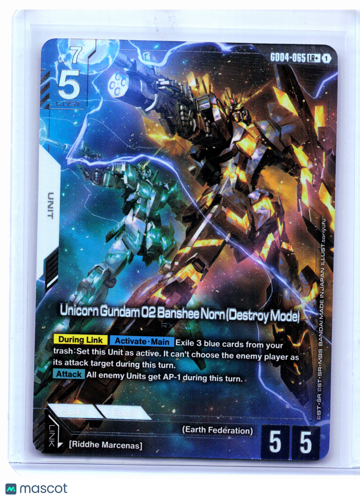 2026 Gundam—Unicorn Gundam 02 Banshee Norn (Destroy Mode) #GD04-065—LR+ Foil