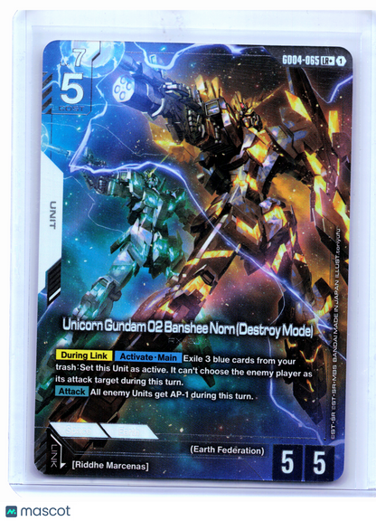 2026 Gundam—Unicorn Gundam 02 Banshee Norn (Destroy Mode) #GD04-065—LR+ Foil