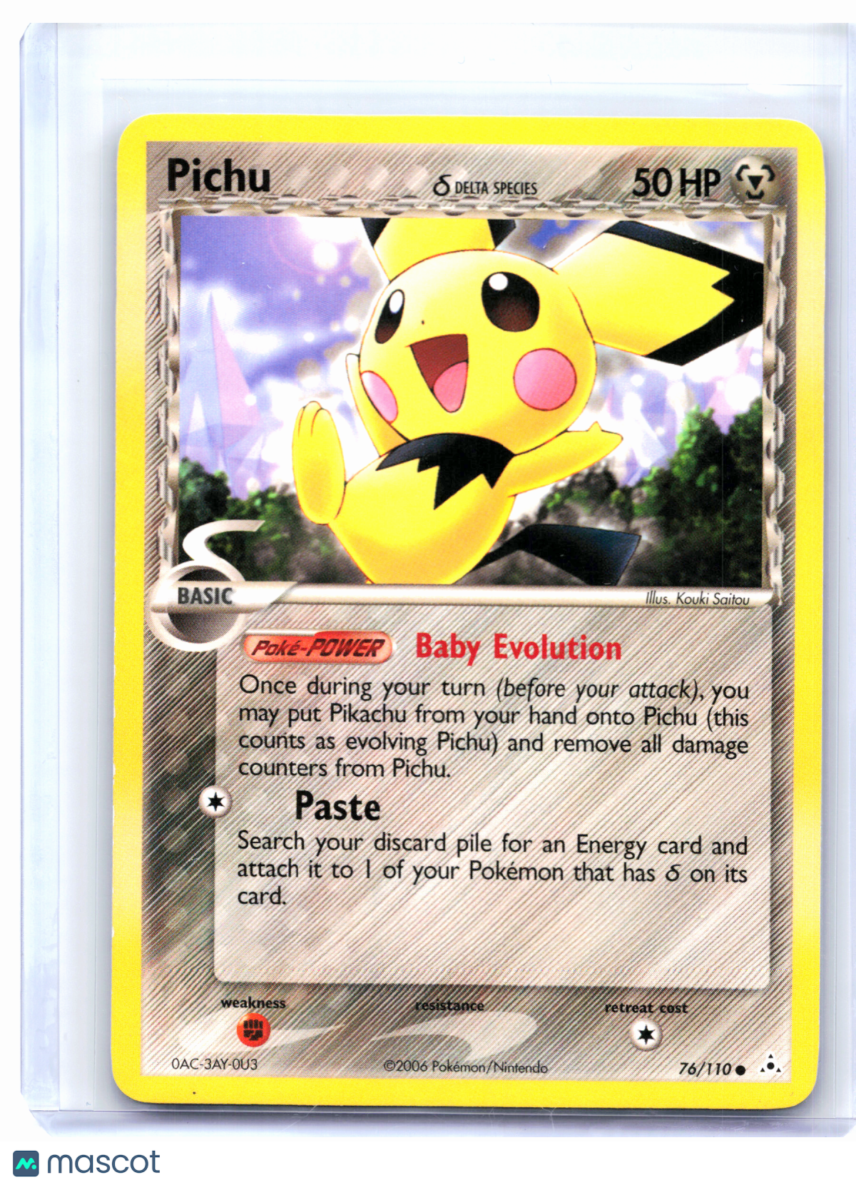 2006 Pokemon—Pichu (Delta Species) #76/110 EX Holon Phantoms—Common Nonholo [LP]