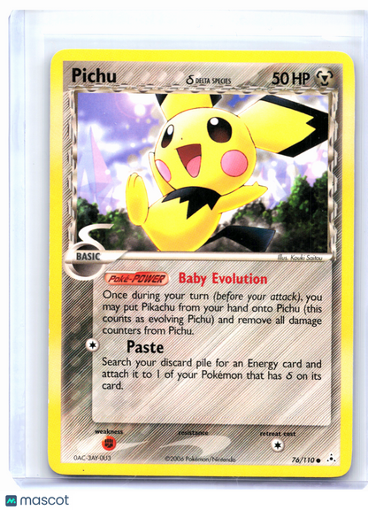 2006 Pokemon—Pichu (Delta Species) #76/110 EX Holon Phantoms—Common Nonholo [LP]