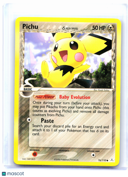 2006 Pokemon—Pichu (Delta Species) #76/110 EX Holon Phantoms—Common Nonholo [LP]