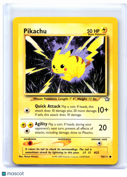 2000 Pokemon—Pikachu #70/111 Neo Genesis—Common Nonholo [Lightly Played]