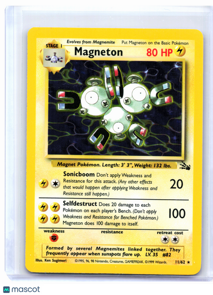 1999 Pokemon—Magneton #11/62 Fossil—Holo Rare [Lightly Played]