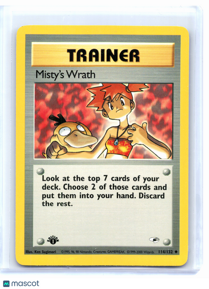 2000 Pokemon—Misty's Wrath #114/132 Gym Heroes—Uncommon Nonholo (1st Ed) [LP]