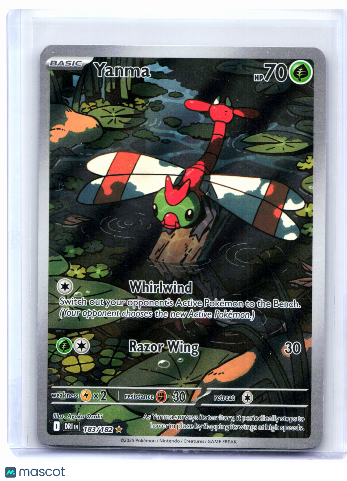 2025 Pokemon—Yanma #183/182 Destined Rivals—Illustration Rare Holo
