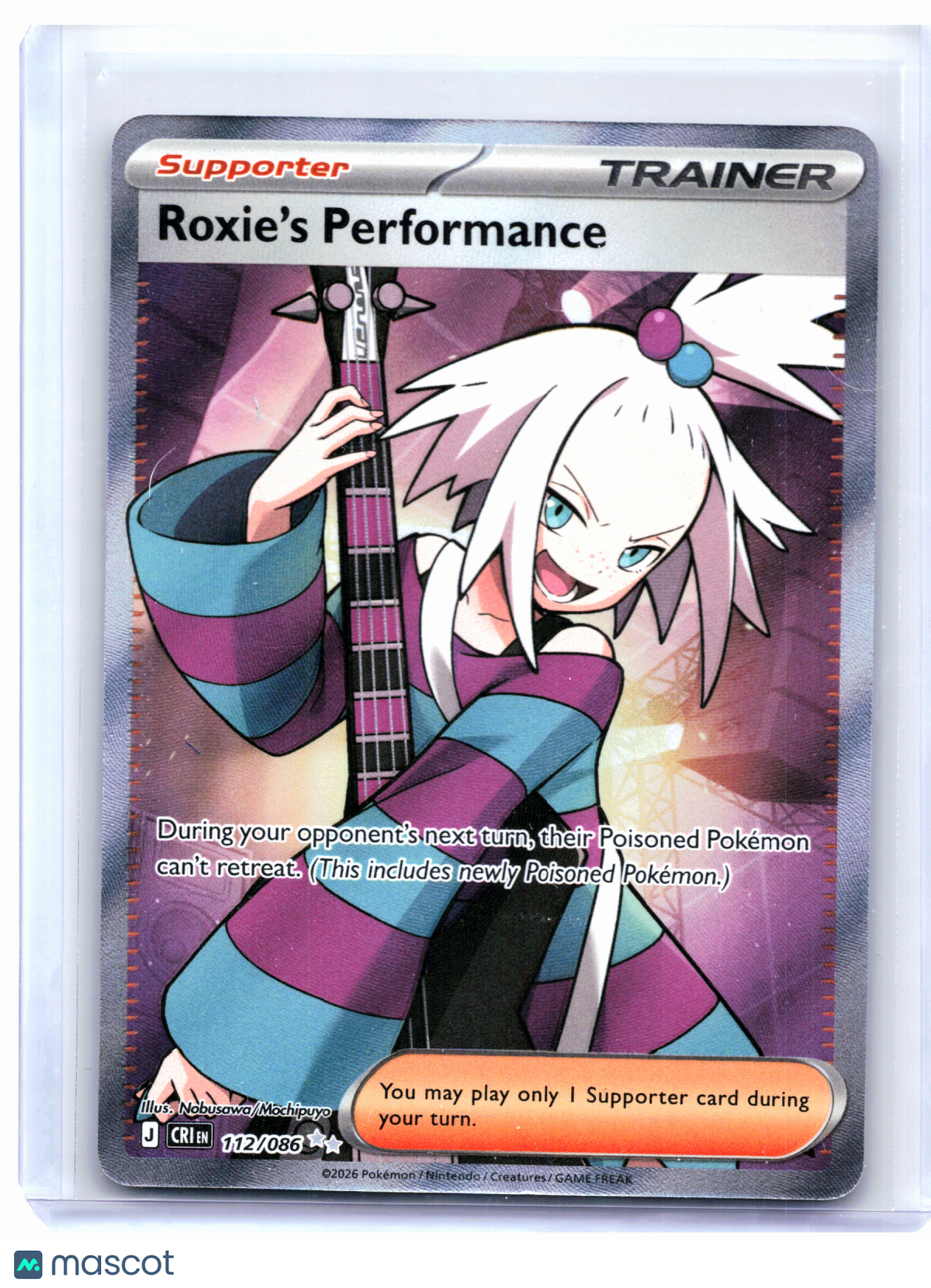 2026 Pokemon—Roxie's Performance #112/086 Chaos Rising—Ultra Rare Holo