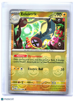 2025 Pokemon—Eelektrik (Master Ball Pattern) #031/086 Black Bolt—Uncommon Holo