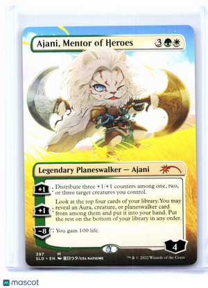 2022 Magic: TG—Ajani, Mentor of Heroes (Borderless) #397 SLD—Mythic Nonfoil