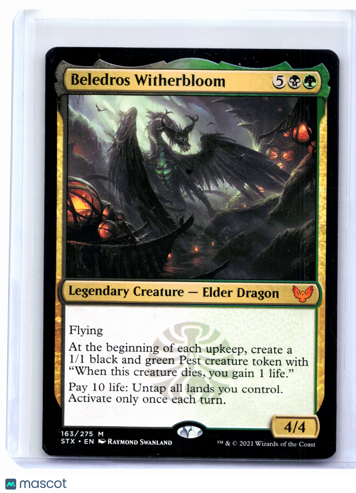 2021 Magic: The Gathering—Beledros Witherbloom #163 STX—Mythic Nonfoil