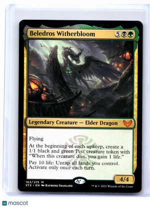 2021 Magic: The Gathering—Beledros Witherbloom #163 STX—Mythic Nonfoil