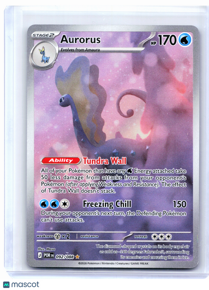 2026 Pokemon—Aurorus #092/088 Perfect Order—Illustration Rare Holo