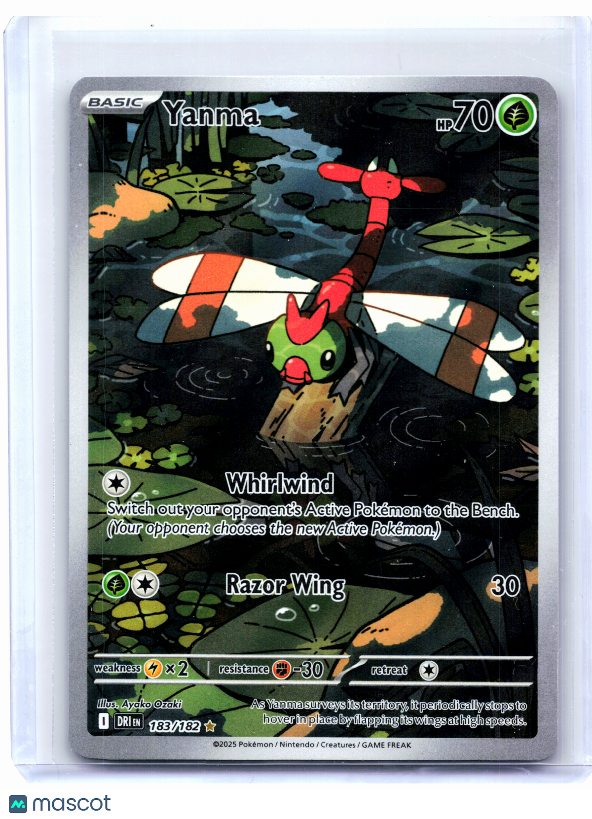 2025 Pokemon—Yanma #183/182 Destined Rivals—Illustration Rare Holo