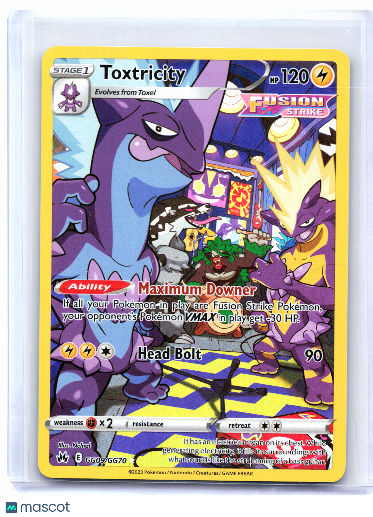 2023 Pokemon—Toxtricity #GG09/GG70 Crown Zenith: Galarian Gallery—Ultra Rare