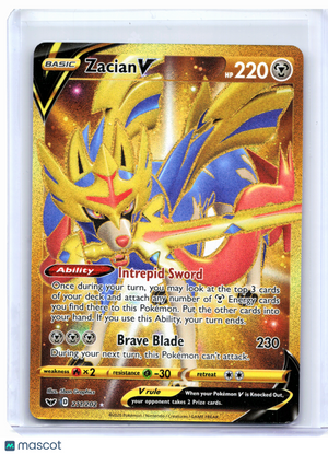 2020 Pokemon—Zacian V (Secret) #211/202 Sword & Shield Base Set—Secret Rare Holo