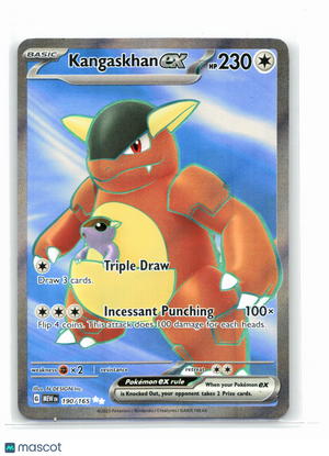 2023 Pokemon—Kangaskhan ex #190/165 Scarlet & Violet 151—Ultra Rare Holo