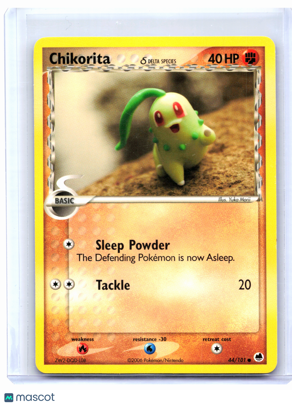 2006 Pokemon—Chikorita (Delta Species) #44 Dragon Frontiers—Common Nonholo [LP]