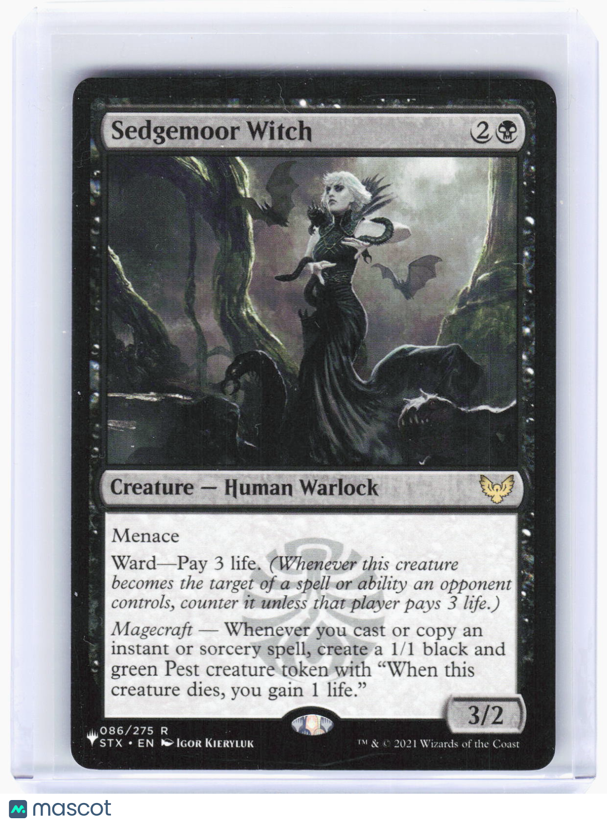 2020 Magic: The Gathering—Sedgemoor Witch #086/275 (LIST)—Rare Non-Foil