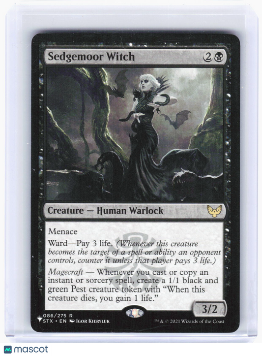 2020 Magic: The Gathering—Sedgemoor Witch #086/275 (LIST)—Rare Non-Foil