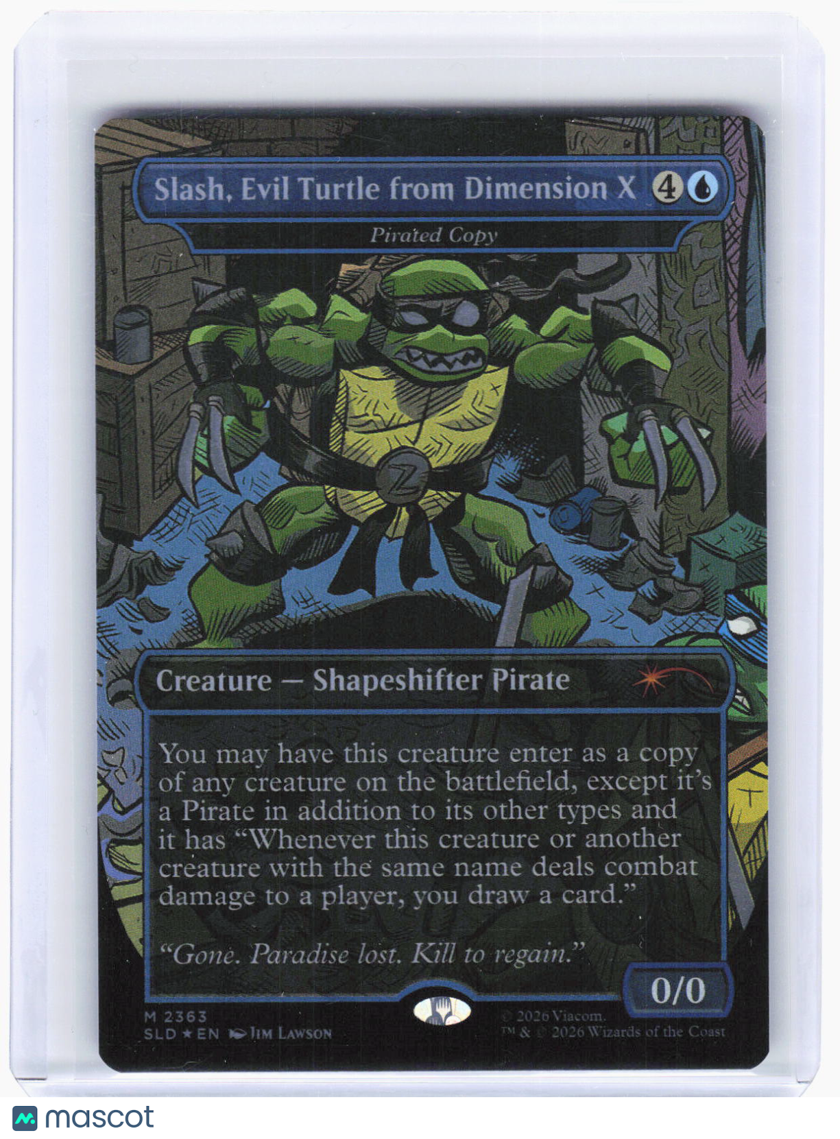2024 Magic: The Gathering—Slash, Evil Turtle from Dimension X #2363 (SLD)—M Foil