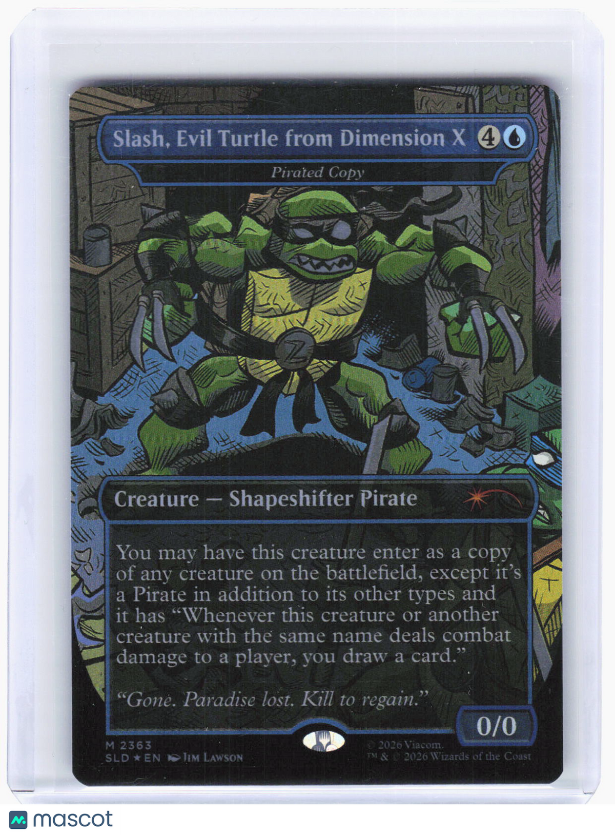 2024 Magic: The Gathering—Slash, Evil Turtle from Dimension X #2363 (SLD)—M Foil