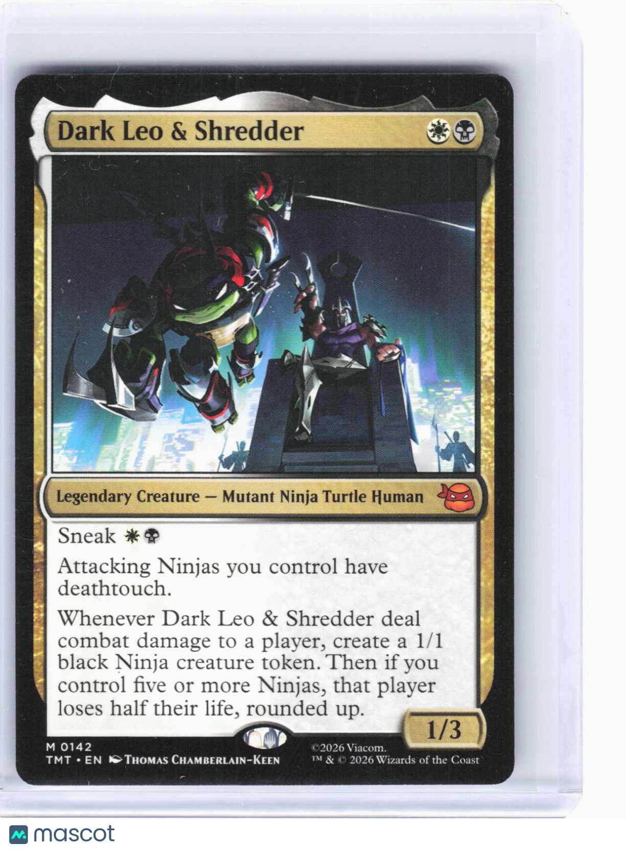 2024 Magic: The Gathering—Dark Leo & Shredder #142 (TMT)—Mythic Non-Foil