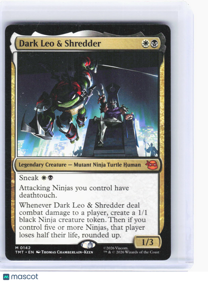 2024 Magic: The Gathering—Dark Leo & Shredder #142 (TMT)—Mythic Non-Foil
