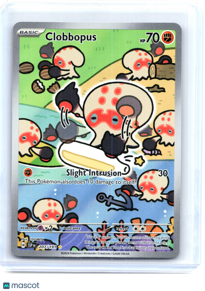 2024 Pokemon—Clobbopus #207/191 Surging Sparks—Illustration Rare Holo [LP]