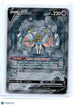 2023 Pokemon—Zacian V #GG48/GG70 Crown Zenith: Galarian Gallery—Ultra Rare [LP]