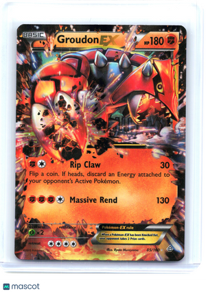 2015 Pokemon—Groudon EX #85/160 Primal Clash—Ultra Rare Holo [Lightly Played]