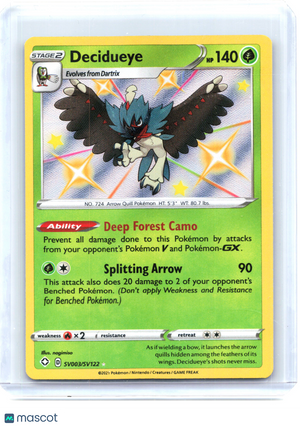 2021 Pokemon—Decidueye #SV003/SV122 Shiny Vault—Shiny Holo Rare Holo [LP]