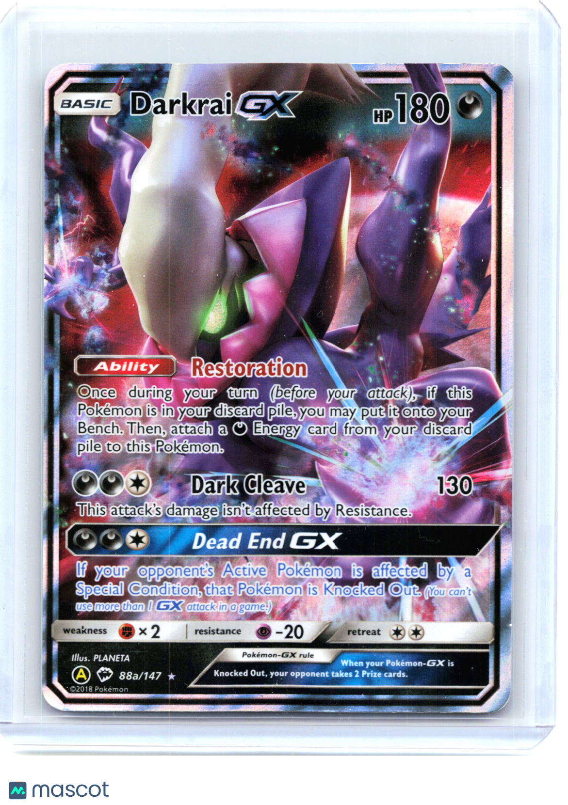 2018 Pokemon—Darkrai GX #88a/147 Alternate Art Promos—Promo Holo[Heavily Played]