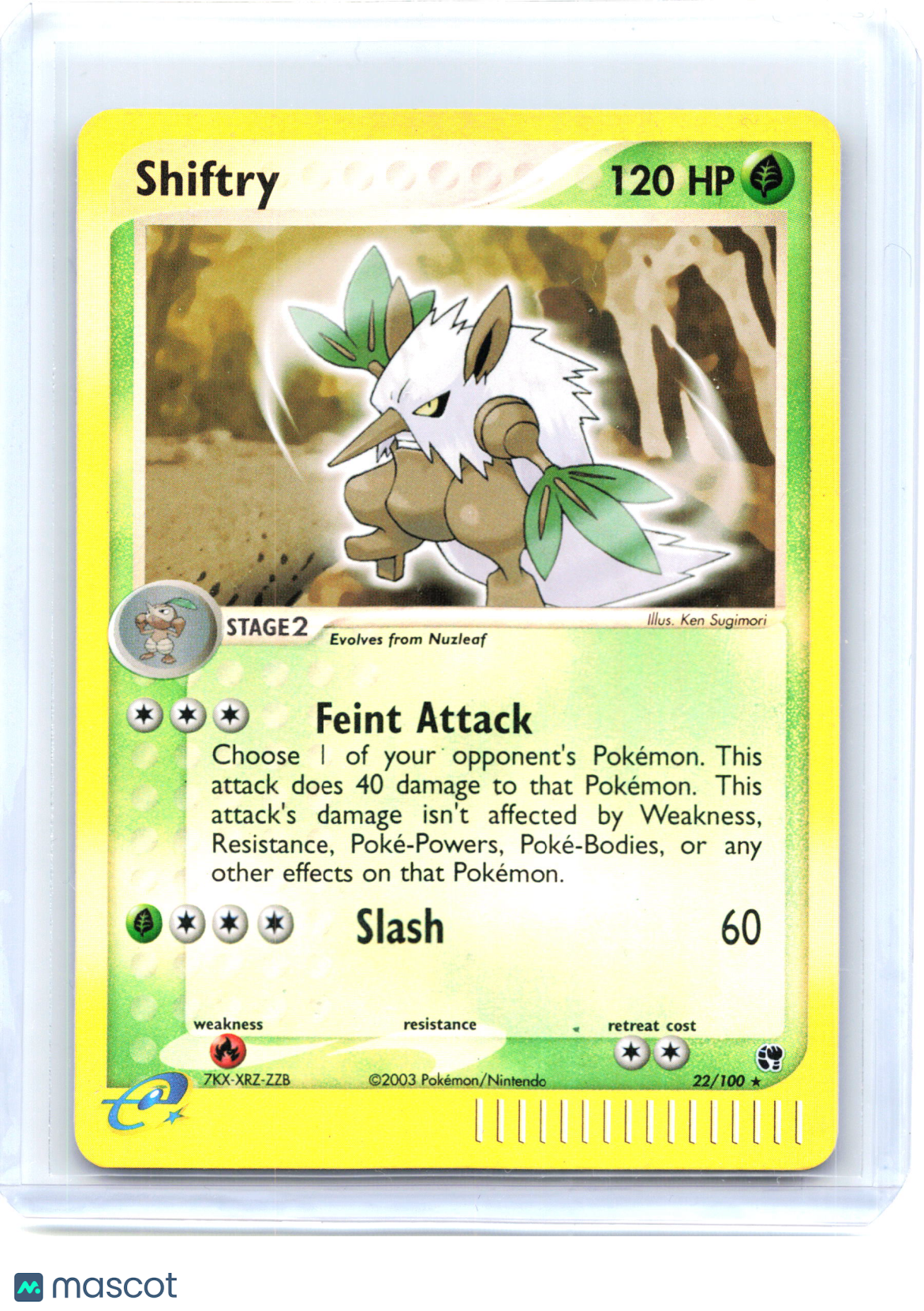 2003 Pokemon—Shiftry #22/100 Sandstorm—Rare Holo [Moderately Played]