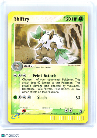 2003 Pokemon—Shiftry #22/100 Sandstorm—Rare Holo [Moderately Played]