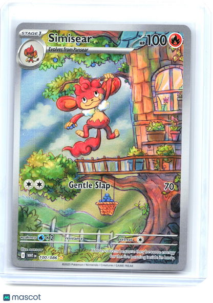 2025 Pokemon—Simisear #100/86 White Flare—Illustration Rare Holo