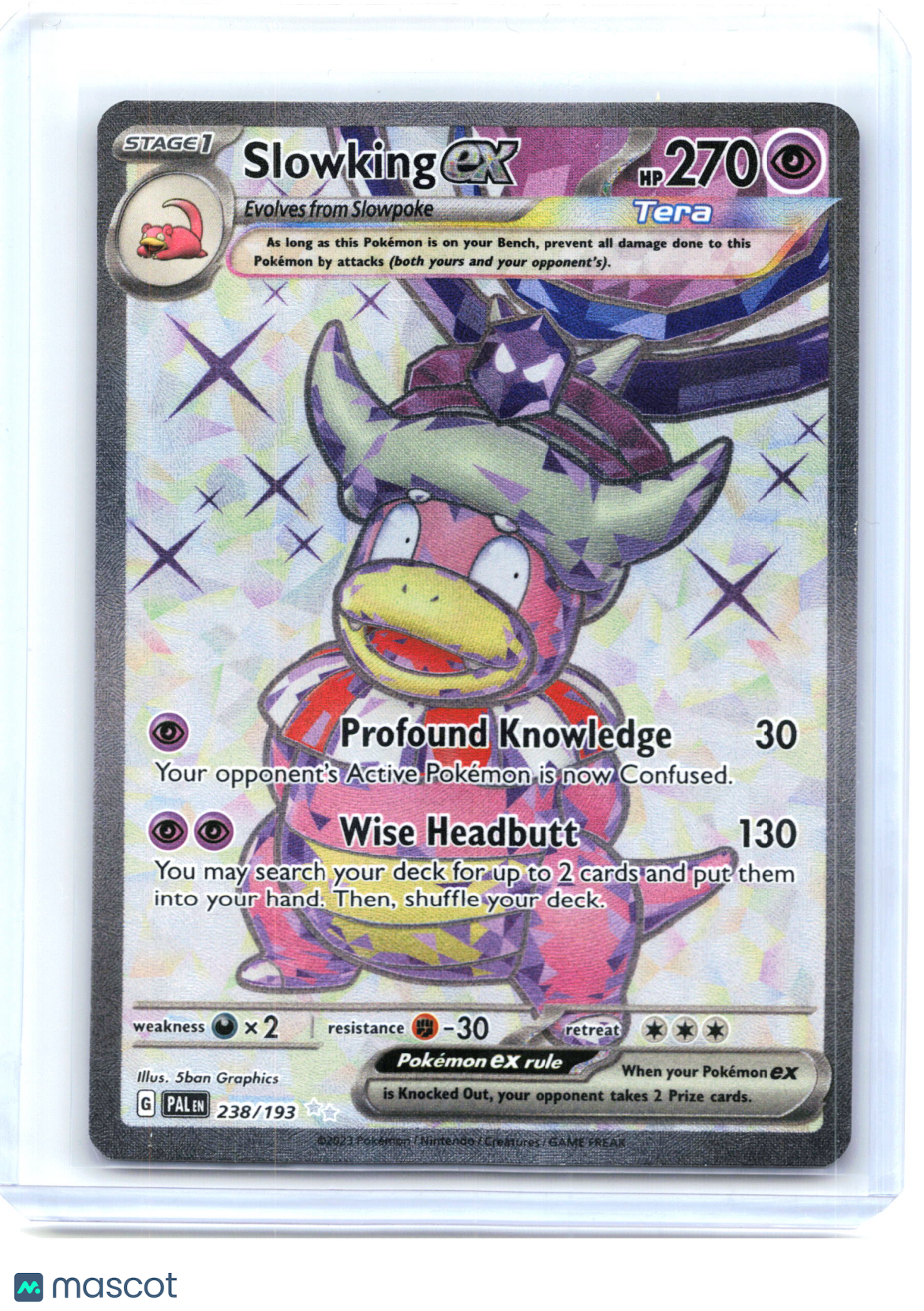 2023 Pokemon—Slowking ex #238/193 Paldea Evolved—Ultra Rare Holo