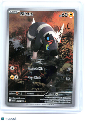 2025 Pokemon—Blitzle #114/86 White Flare—Illustration Rare Holo