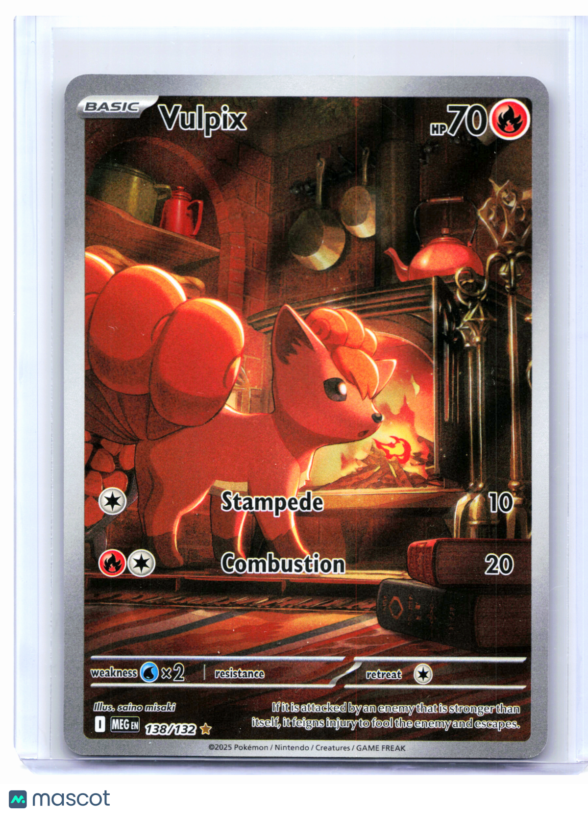 2025 Pokemon—Vulpix #138/132 Mega Evolution Base Set—Illustration Rare Holo