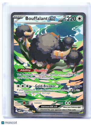 2025 Pokemon—Bouffalant ex #170/086 White Flare—Special Illustration Rare Holo