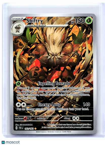 2024 Pokemon—Shiftry #163/162 Temporal Forces—Illustration Rare [Lightly Played]