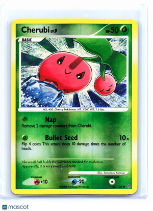 2008 Pokemon—Cherubi #56/100 Stormfront—Common Reverse Holo [Moderately Played]