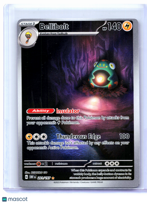 2023 Pokemon—Bellibolt #201/197 Obsidian Flames—Illustration Rare Holo