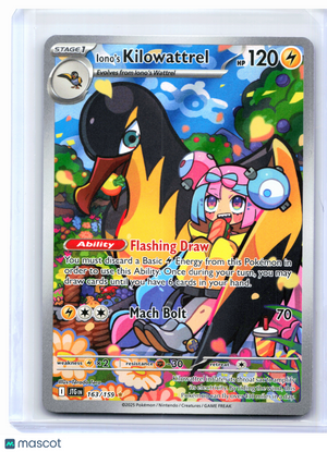2025 Pokemon—Iono's Kilowattrel #163/159 Journey Together—Illustration Rare Holo