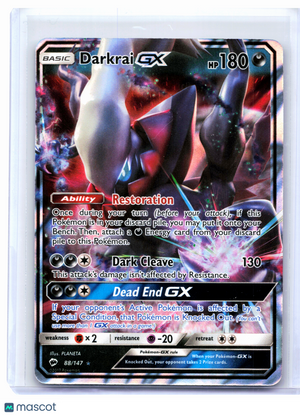 2017 Pokemon—Darkrai GX #88/147 Burning Shadows—Ultra Rare Holo