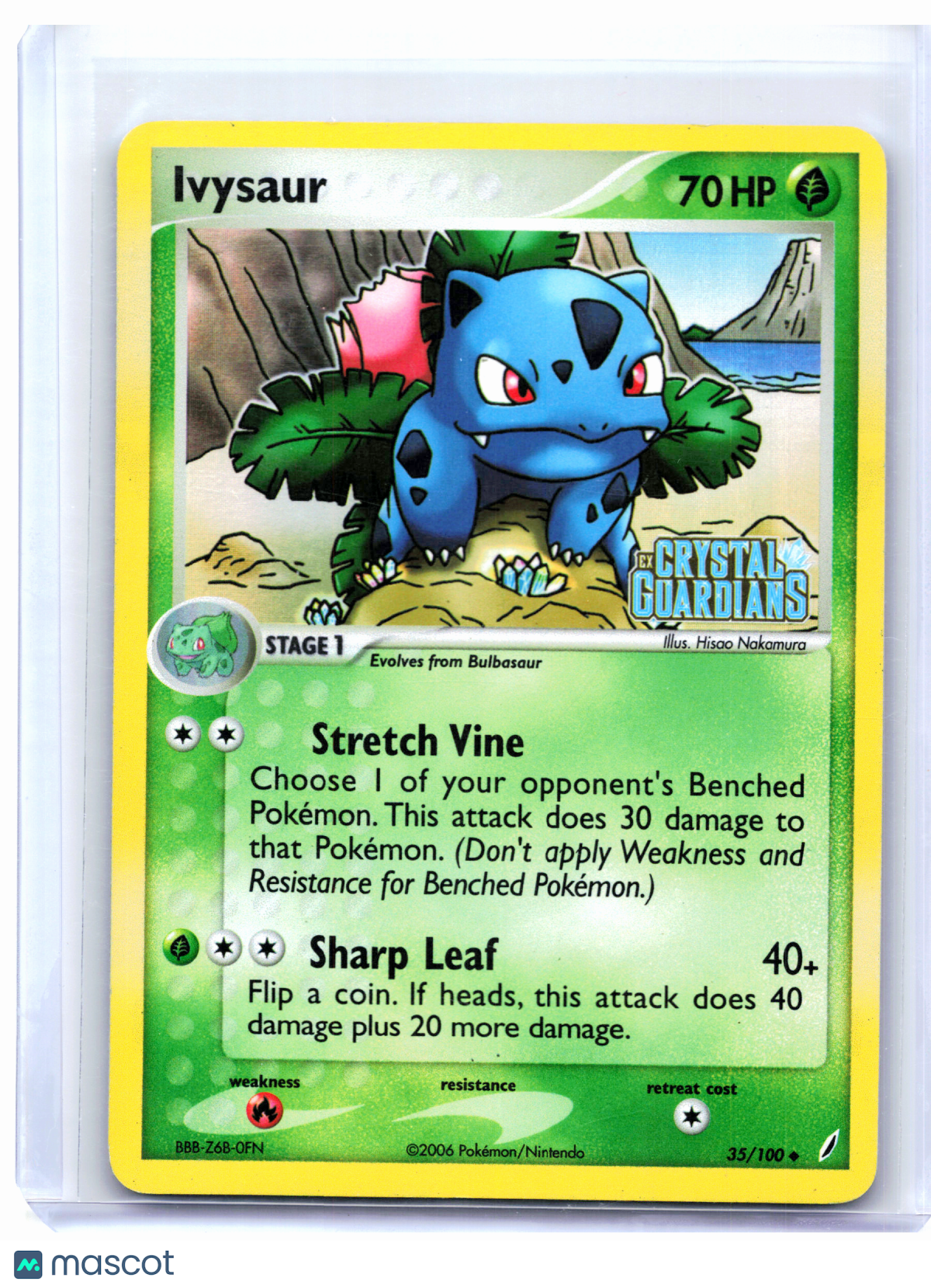 2006 Pokemon—Ivysaur (CG Stamped) #35/100 EX Crystal Guardians—Reverse Holo [HP]