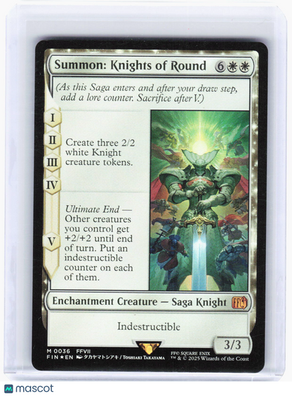 2025 Magic: The Gathering—Summon: Knights of Round #36 FINAL FANTASY—Mythic Foil