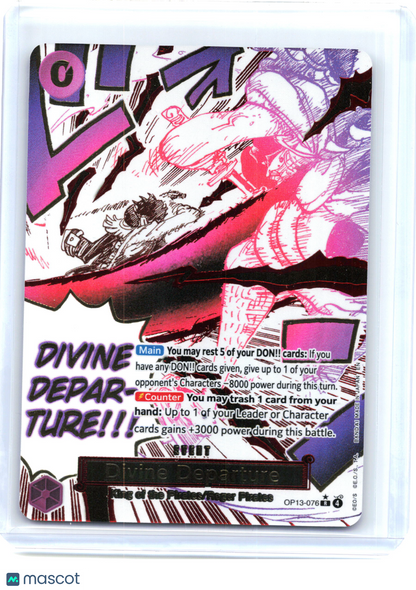 2025 One Piece—Divine departure OP13-076 Carrying On His Will—Rare Foil(Alt Art)